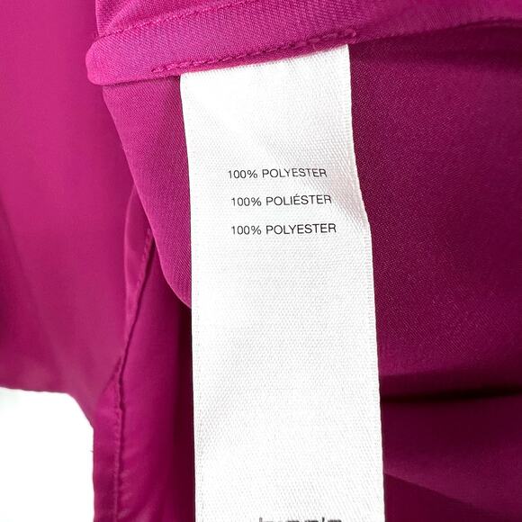 Chicos LARGE 2 Formal Long Sleeve Deep Fuchsia Elegant Dinner Blouse Shirt Top - Picture 7 of 8